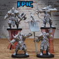Orc Army Warrior Set of 4 DND miniatures group photo Orc Army Pack
