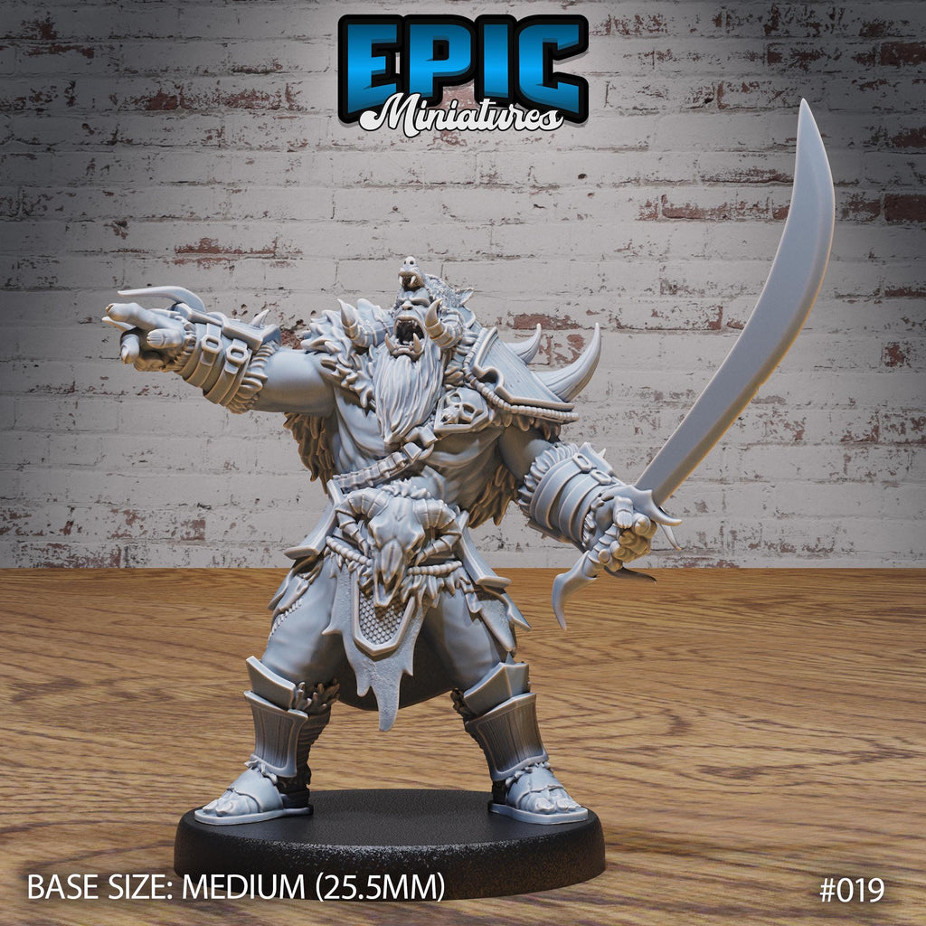 Orc Army Warrior Option #019 front DND miniature Orc Army Pack 16k resin