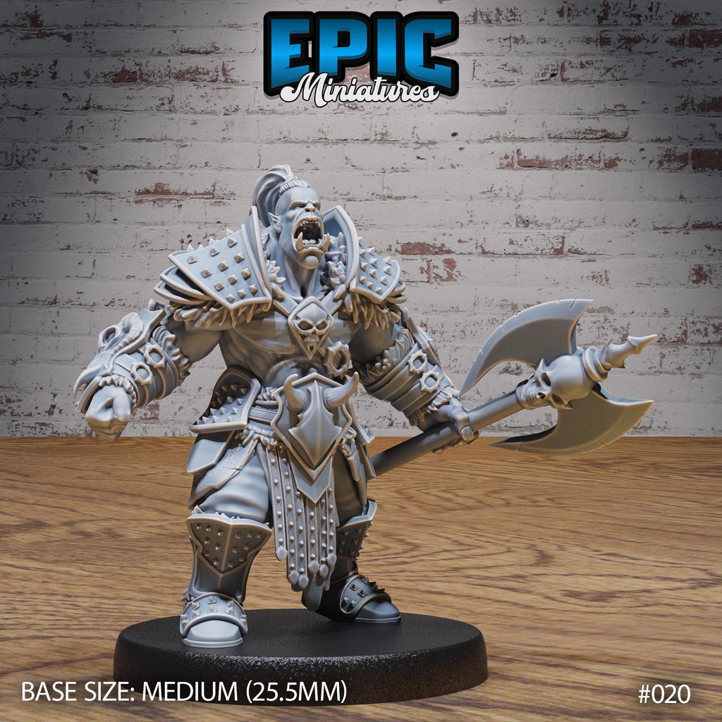 Orc Army Warrior Option #021 front DND miniature Orc Army Pack 16k resin