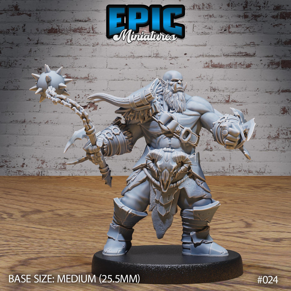Orc Army Warrior Option #024 front DND miniature Orc Army Pack 16k resin