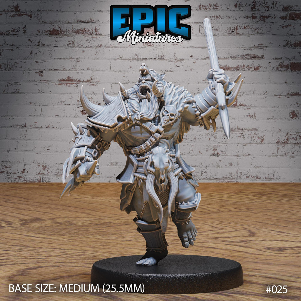 Orc Army Warrior Option #025 front DND miniature Orc Army Pack 16k resin