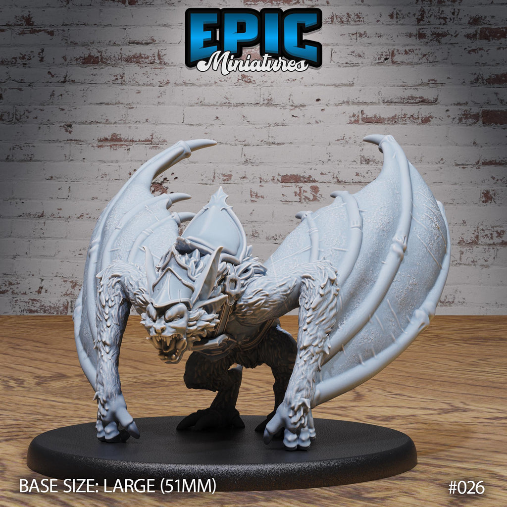Orc Army Bat Rider Option #026 front DND miniature Orc Army Pack 16k resin