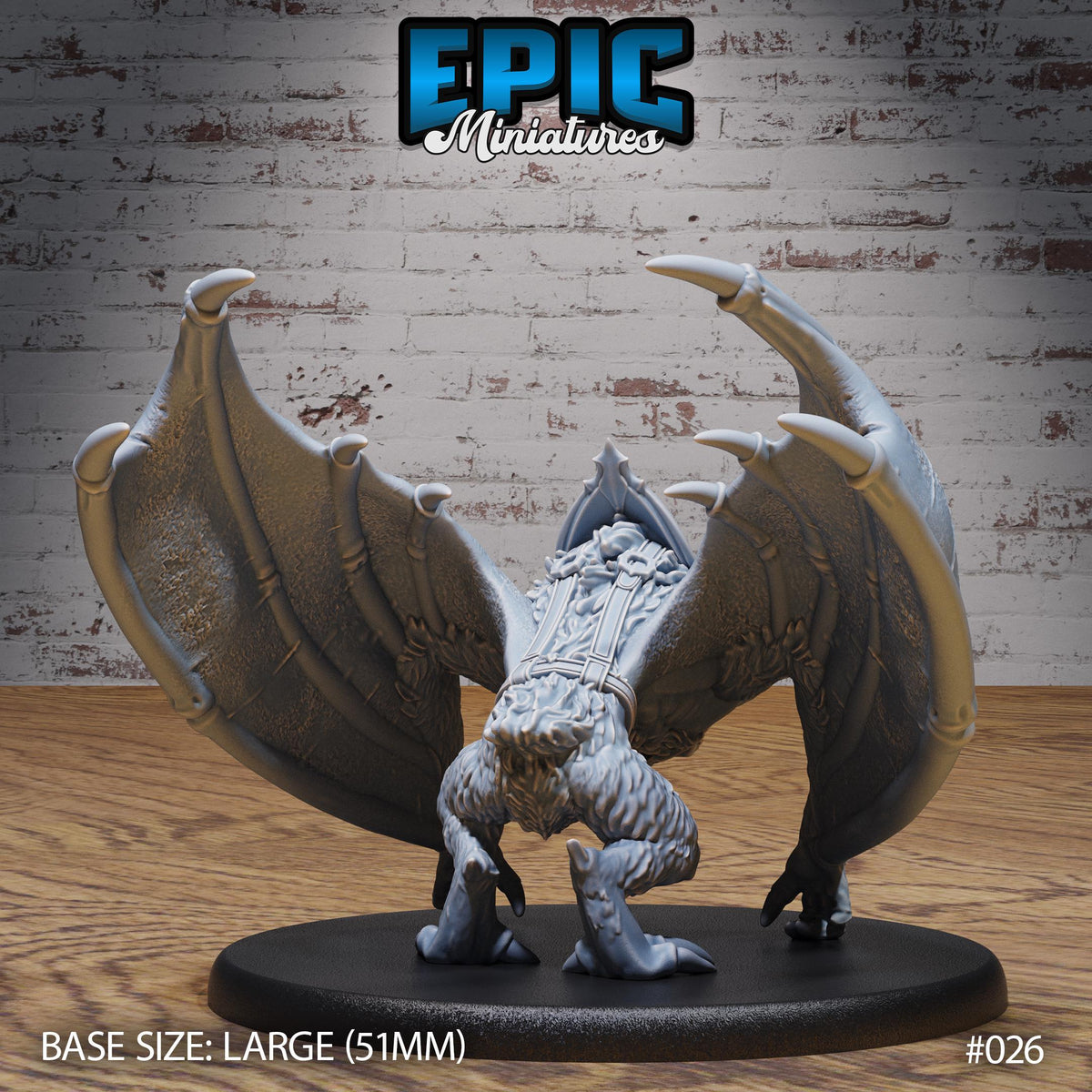 Orc Army Bat Rider Option #026 back DND miniature Orc Army Pack 16k resin