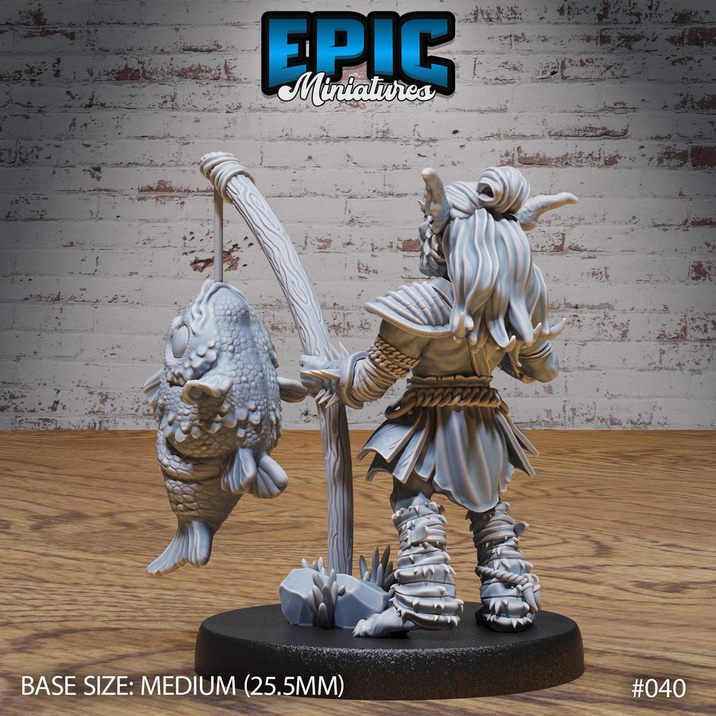 Classic Goblin Fisherman Option #039 back DND miniature Orc Army Pack 16k resin