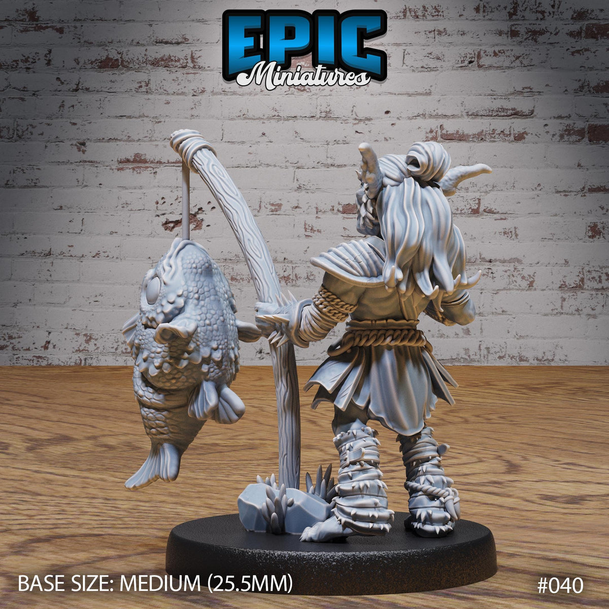 Classic Goblin Fisherman Option #039 back DND miniature Orc Army Pack 16k resin