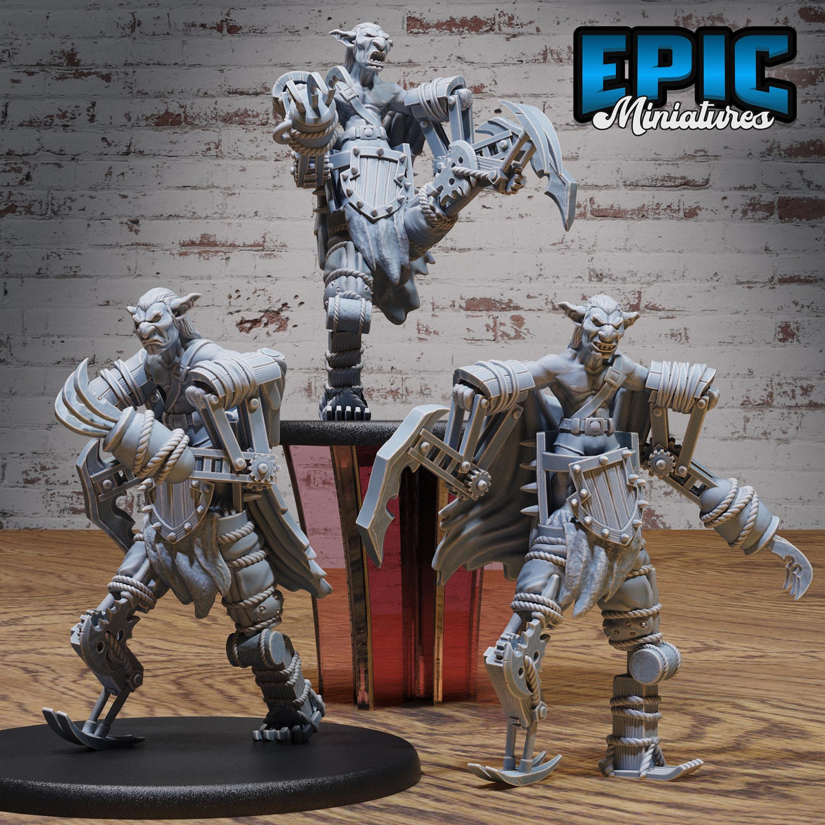 Goblin Mech Suit Set of 3 DND miniatures group photo Orc Army Pack
