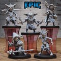 Goblin Tribe King Set of 5 DND miniatures group photo Orc Army Pack