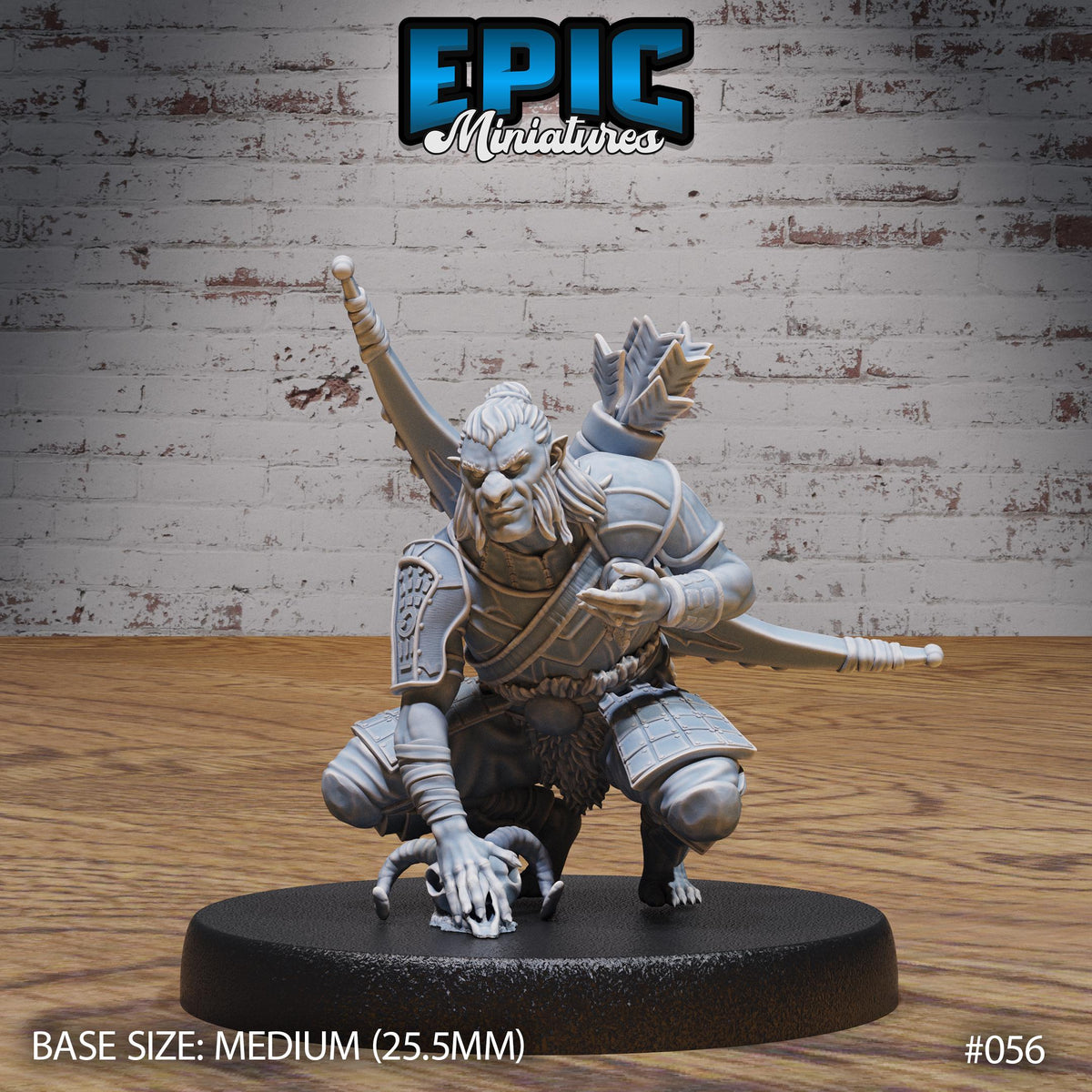 Hobgoblin Hunter Option #056 front DND miniature Orc Army Pack 16k resin