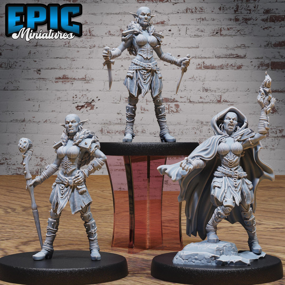 Hobgoblin Adventurer Set of 3 DND miniatures group photo Orc Army Pack