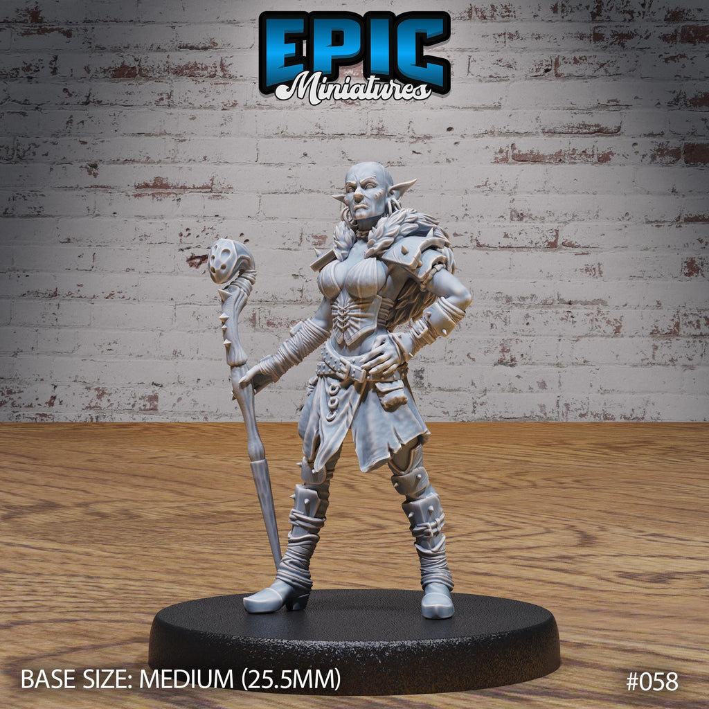 Hobgoblin Adventurer Option #058 front DND miniature Orc Army Pack 16k resin