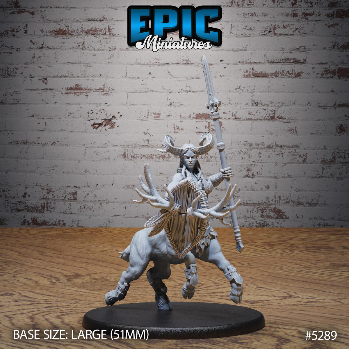 Faun Centaur Option #5289 front DND miniature Ancient Nature 16k resin