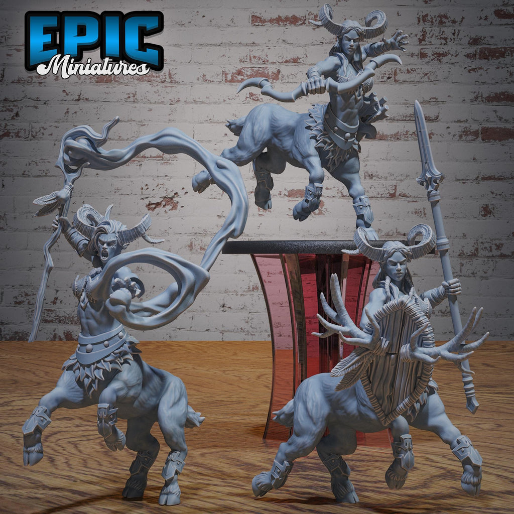 Faun Centaur Set of 3 DND miniatures group photo Ancient Nature