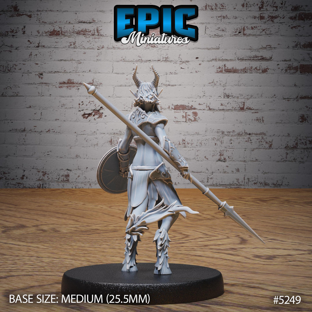 Satyr Tiefling Female Option #5249 back DND miniature Ancient Nature 16k resin