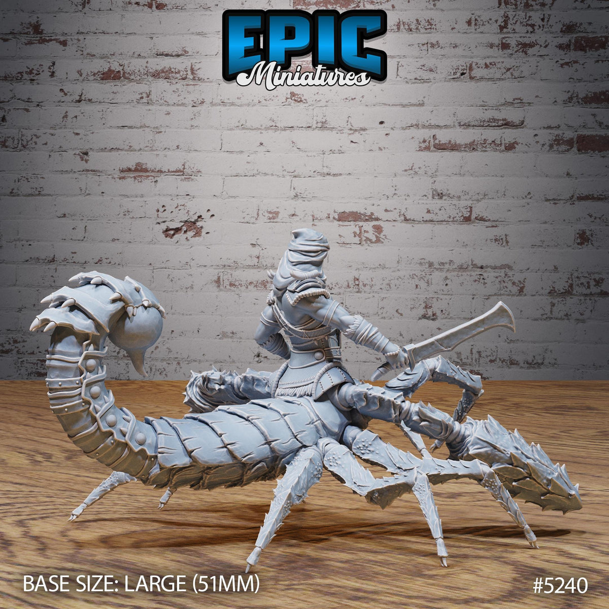 Scorpion Centaur Warrior Option #5240 back DND miniature Oriental Fortress 16k resin