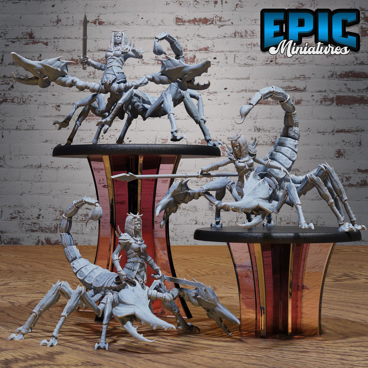 Scorpion Centaur Lady Set of 3 DND miniatures group photo Oriental Fortress