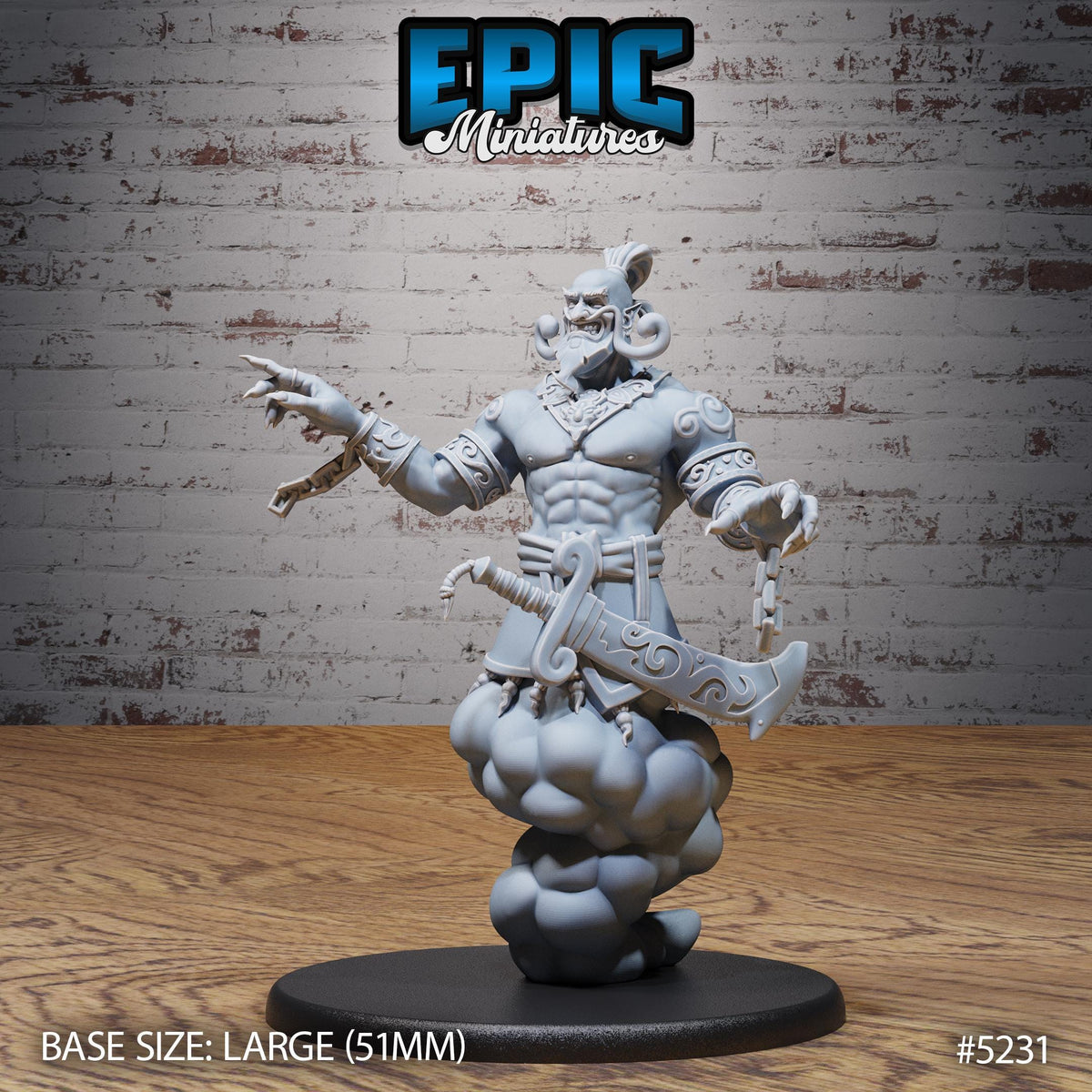 Grinning Djinn Option #5231 front DND miniature Oriental Fortress 16k resin