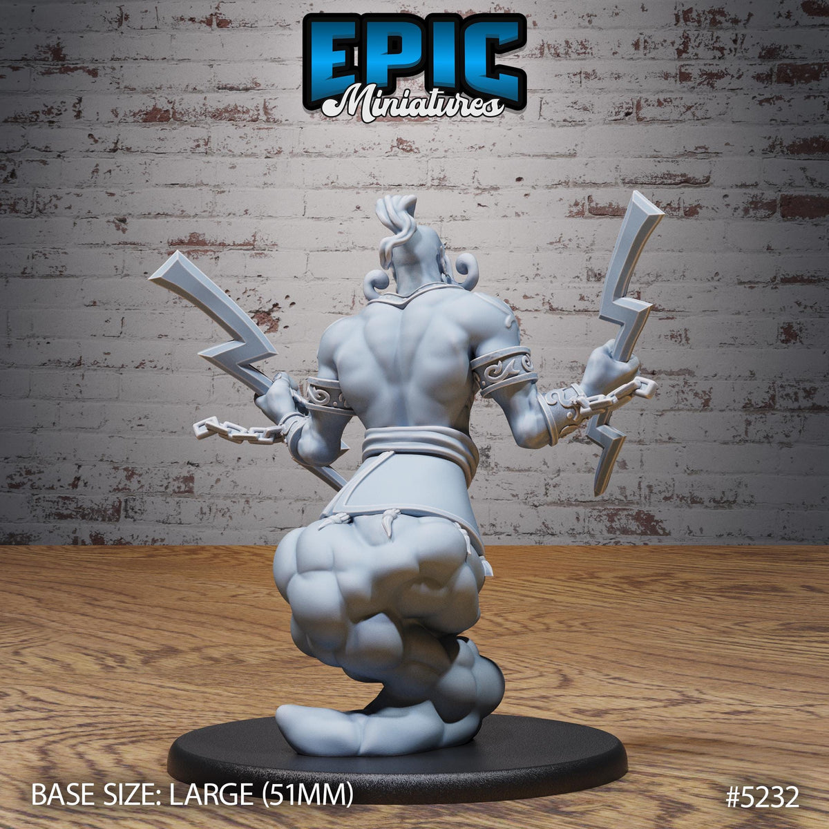 Grinning Djinn Option #5232 back DND miniature Oriental Fortress 16k resin