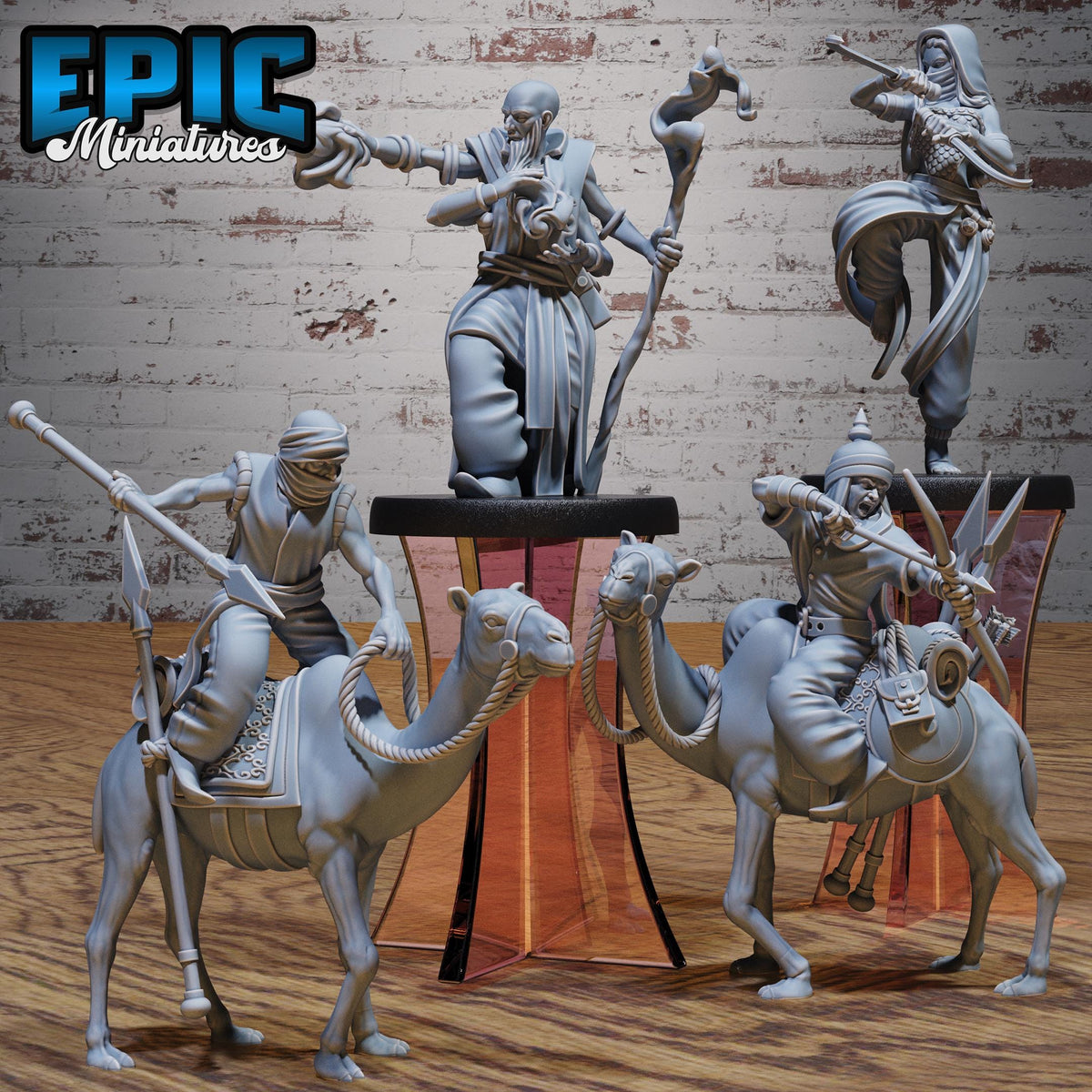Oriental Army Set of 8 DND miniatures group photo Oriental Fortress