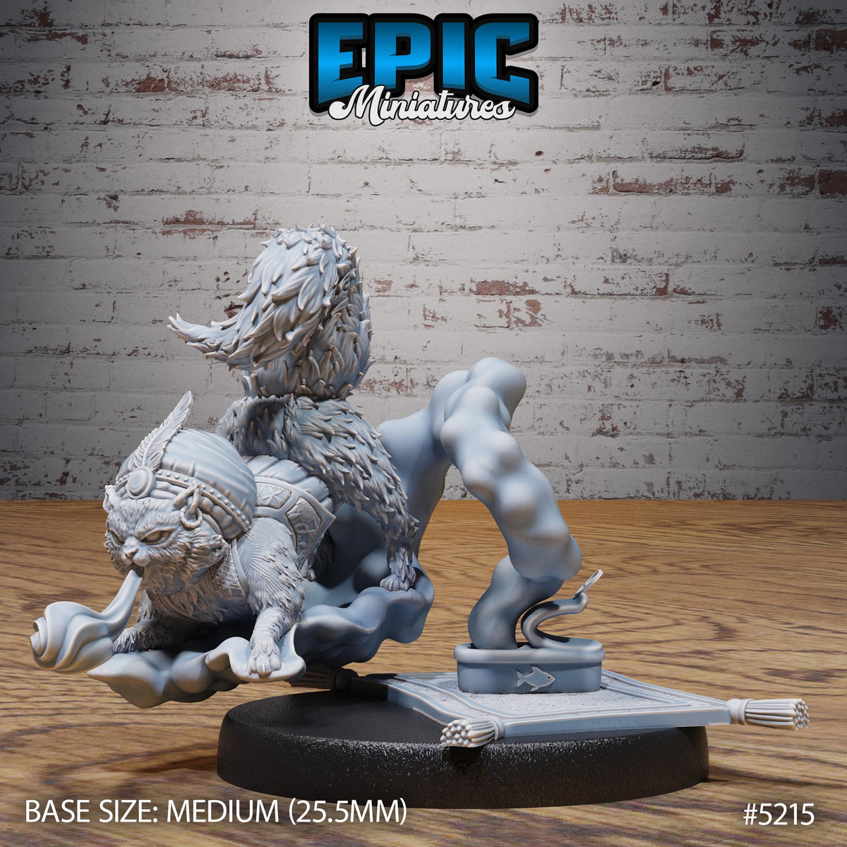 Cat Djinn Option #5215 front DND miniature Oriental Fortress 16k resin