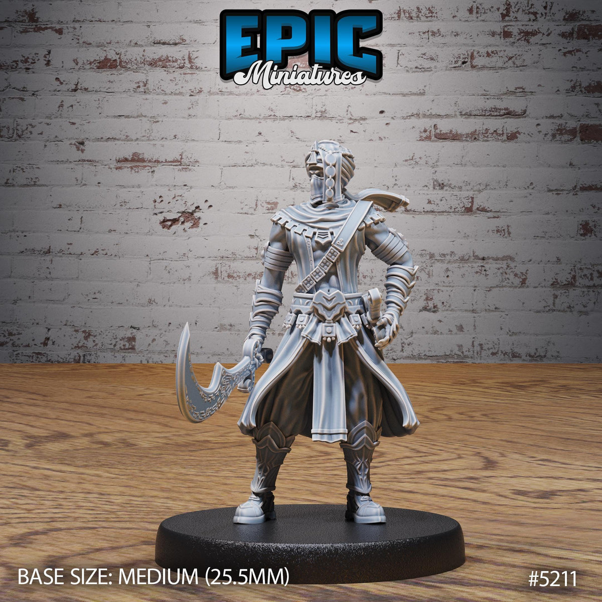 Assassin Prince Option #5211 front DND miniature Oriental Fortress 16k resin