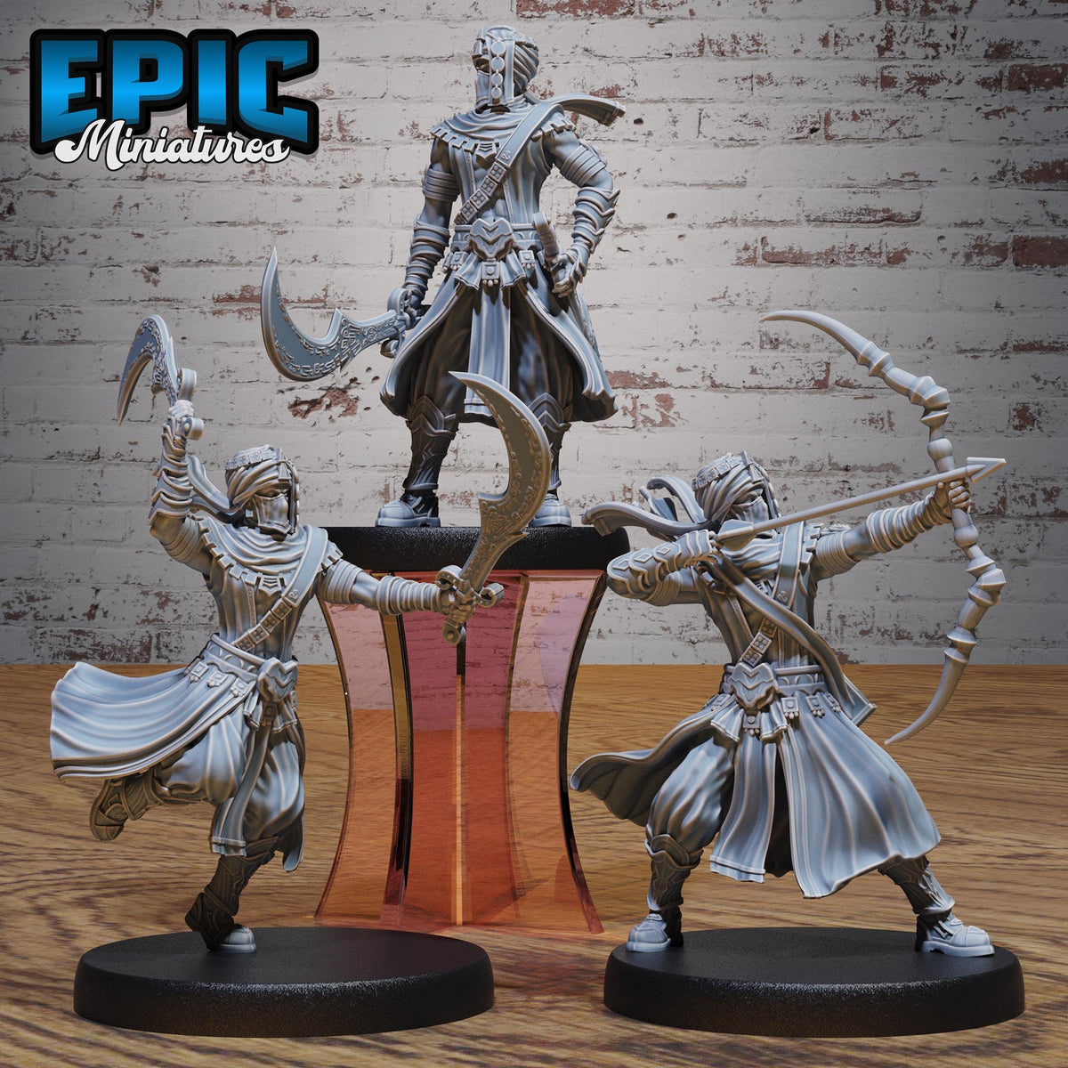 Assassin Prince Set of 3 DND miniatures group photo Oriental Fortress