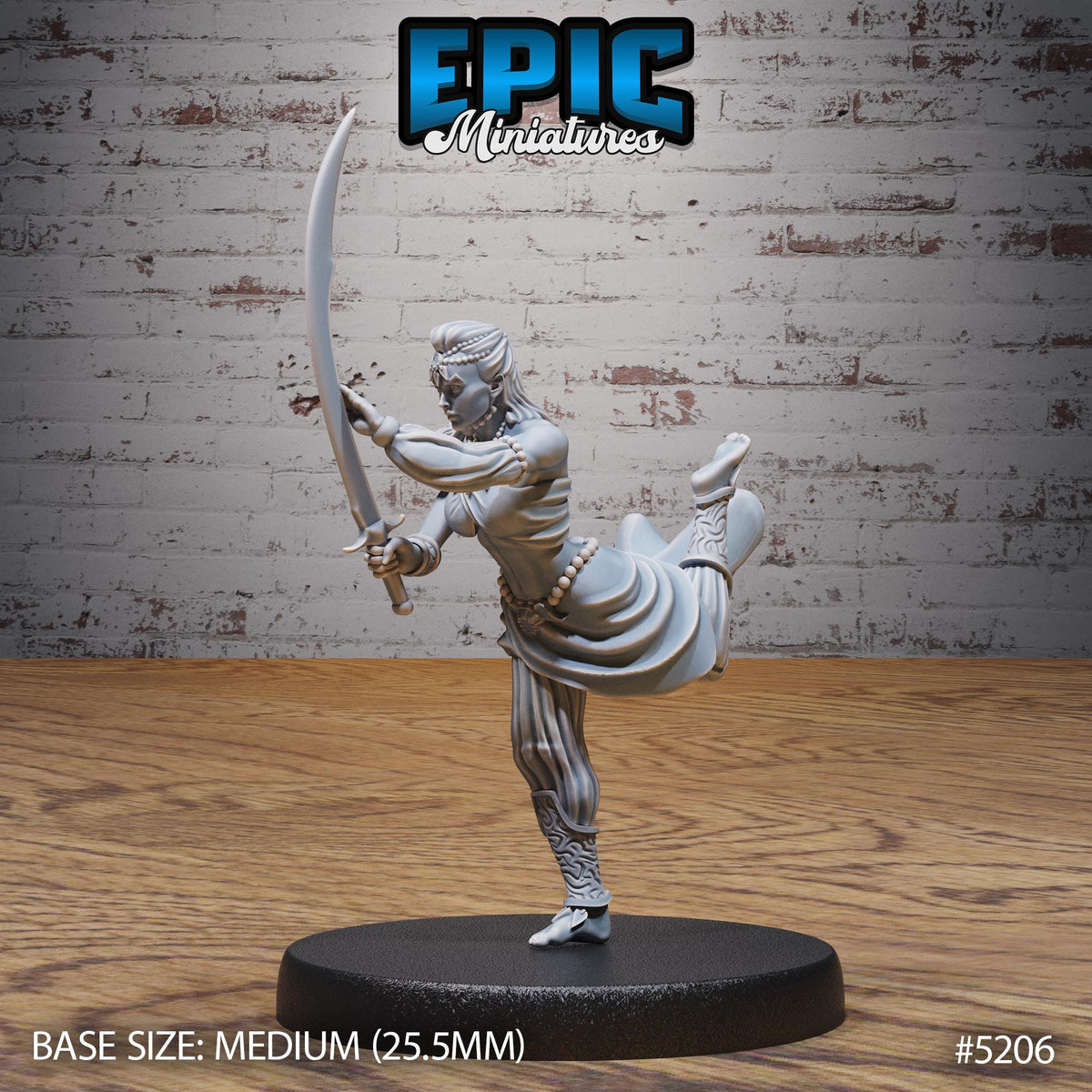 Belly Dancer Option #5206 front DND miniature Oriental Fortress 16k resin