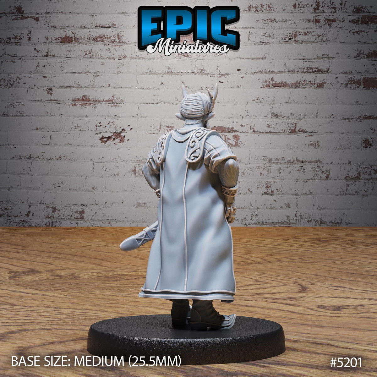 Tiefling Merchant Option #5201 back DND miniature Oriental Fortress 16k resin
