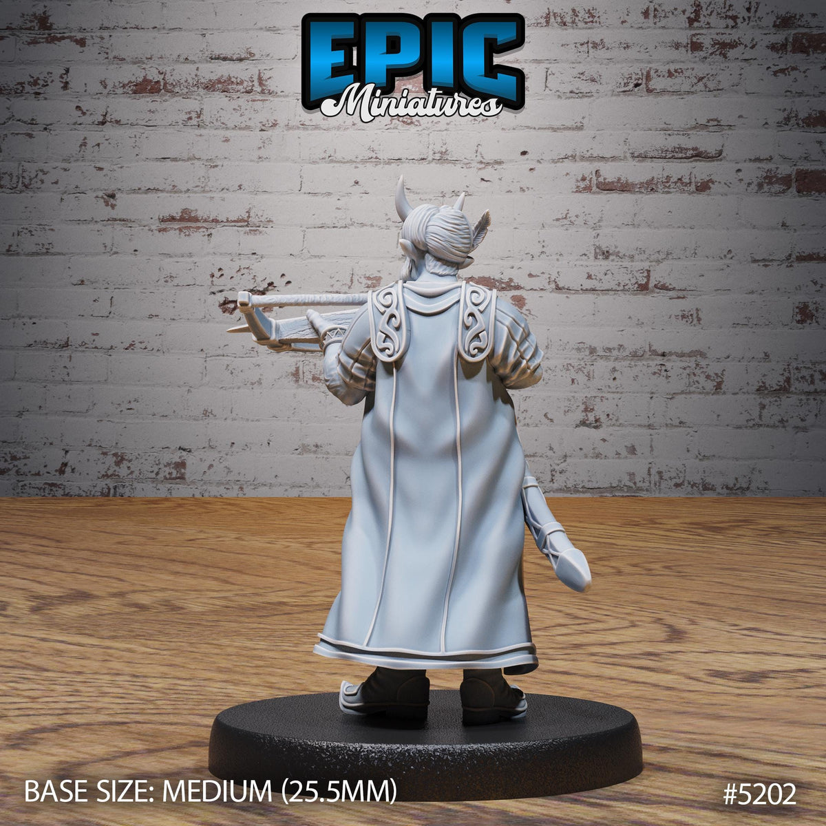 Tiefling Merchant Option #5202 back DND miniature Oriental Fortress 16k resin