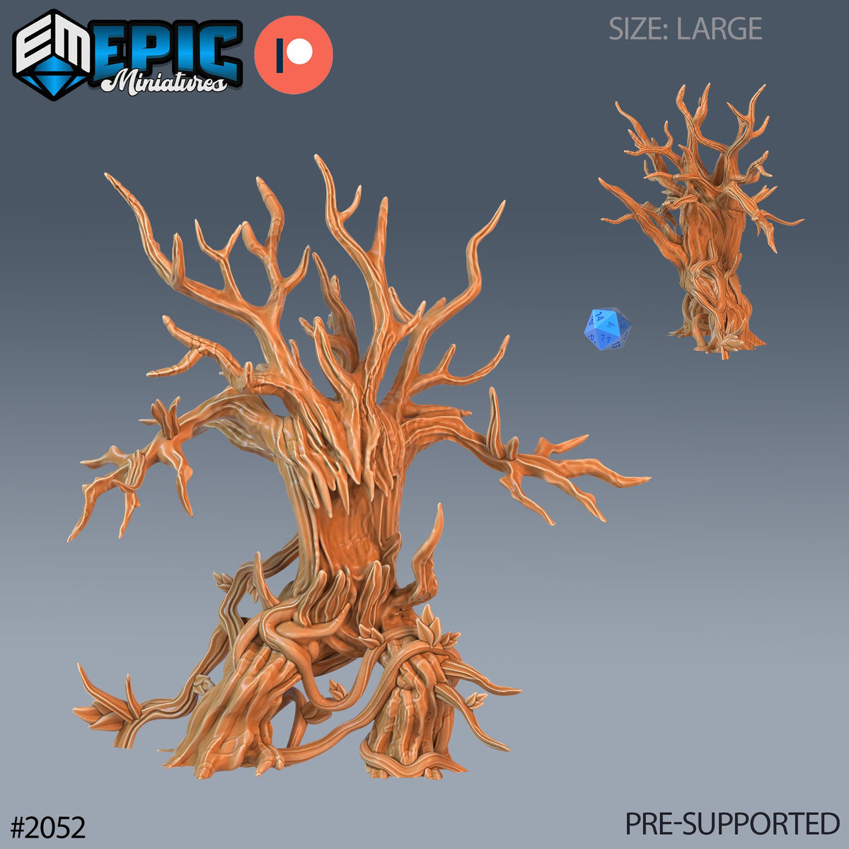 Tree Blight Option #2052 front DND miniature Cruel Marshes 16k resin