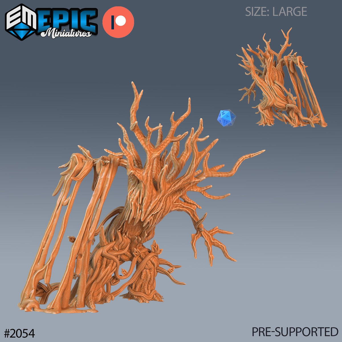 Tree Blight Option #2054 front DND miniature Cruel Marshes 16k resin