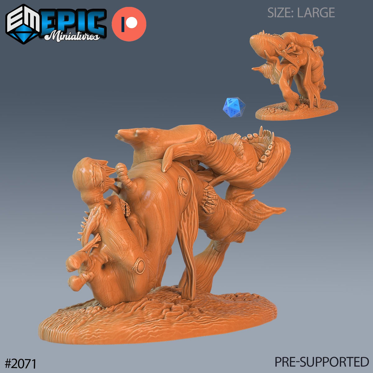 Ancient Slime Demon Option #2071 front DND miniature Cruel Marshes 16k resin