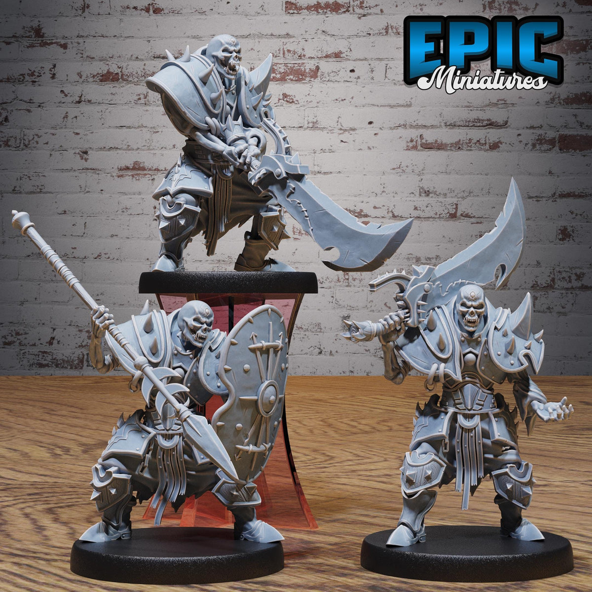 Skeleton Heavy Gladiator Set of 3 DND miniatures group photo Bloody Night