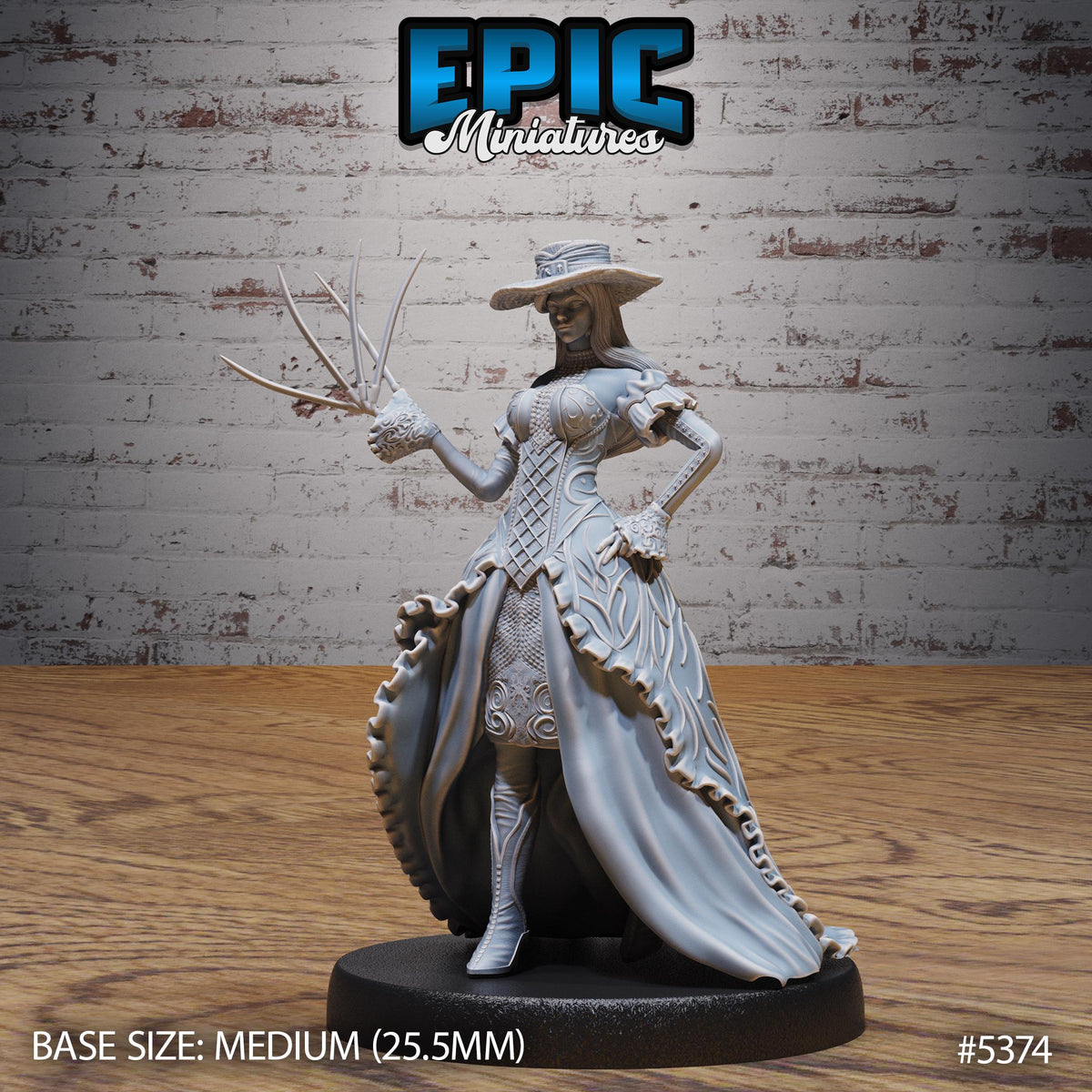Royal Vampire Lady Option #5374 front DND miniature Bloody Night 16k resin