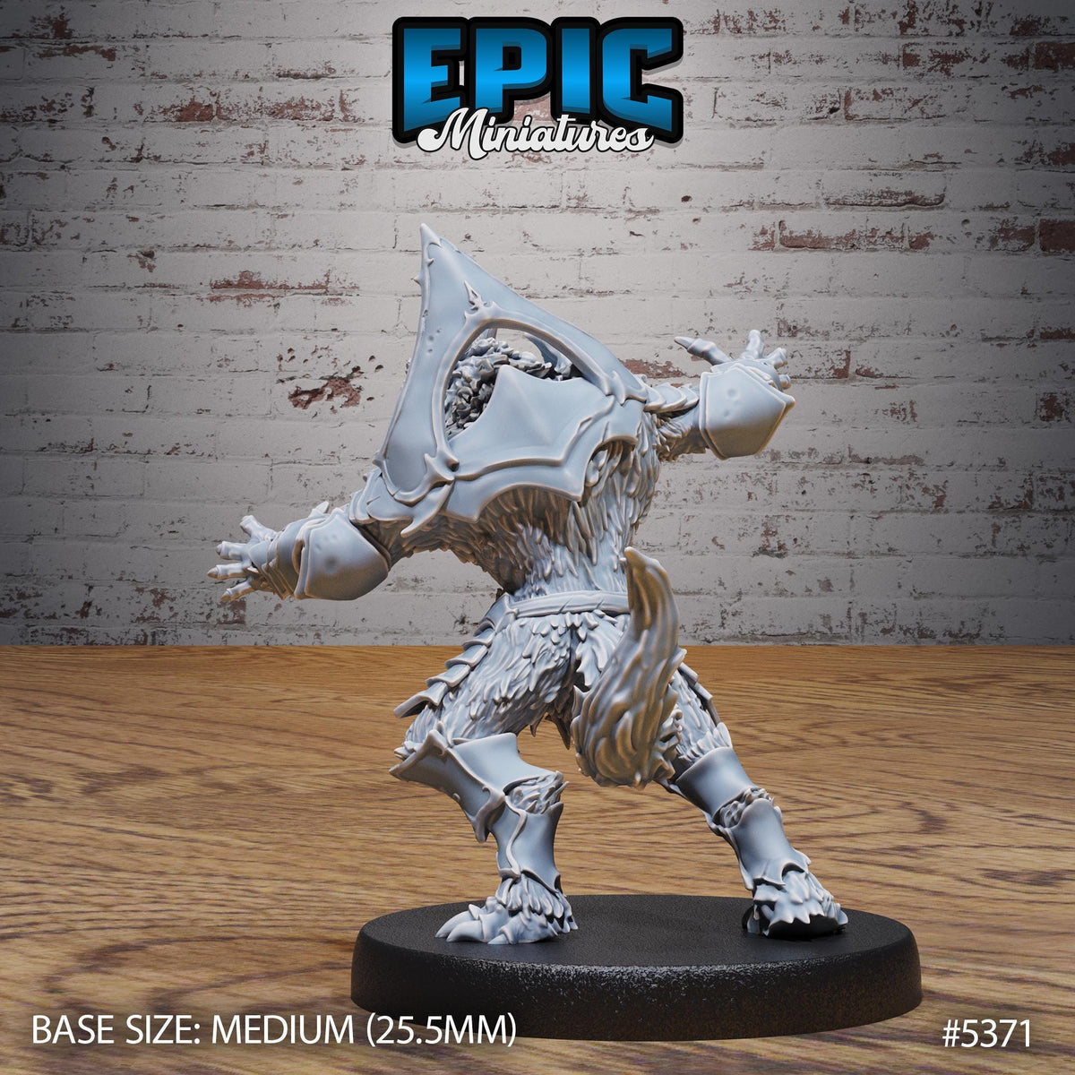 Werewolf Warrior Option #5371 back DND miniature Bloody Night 16k resin