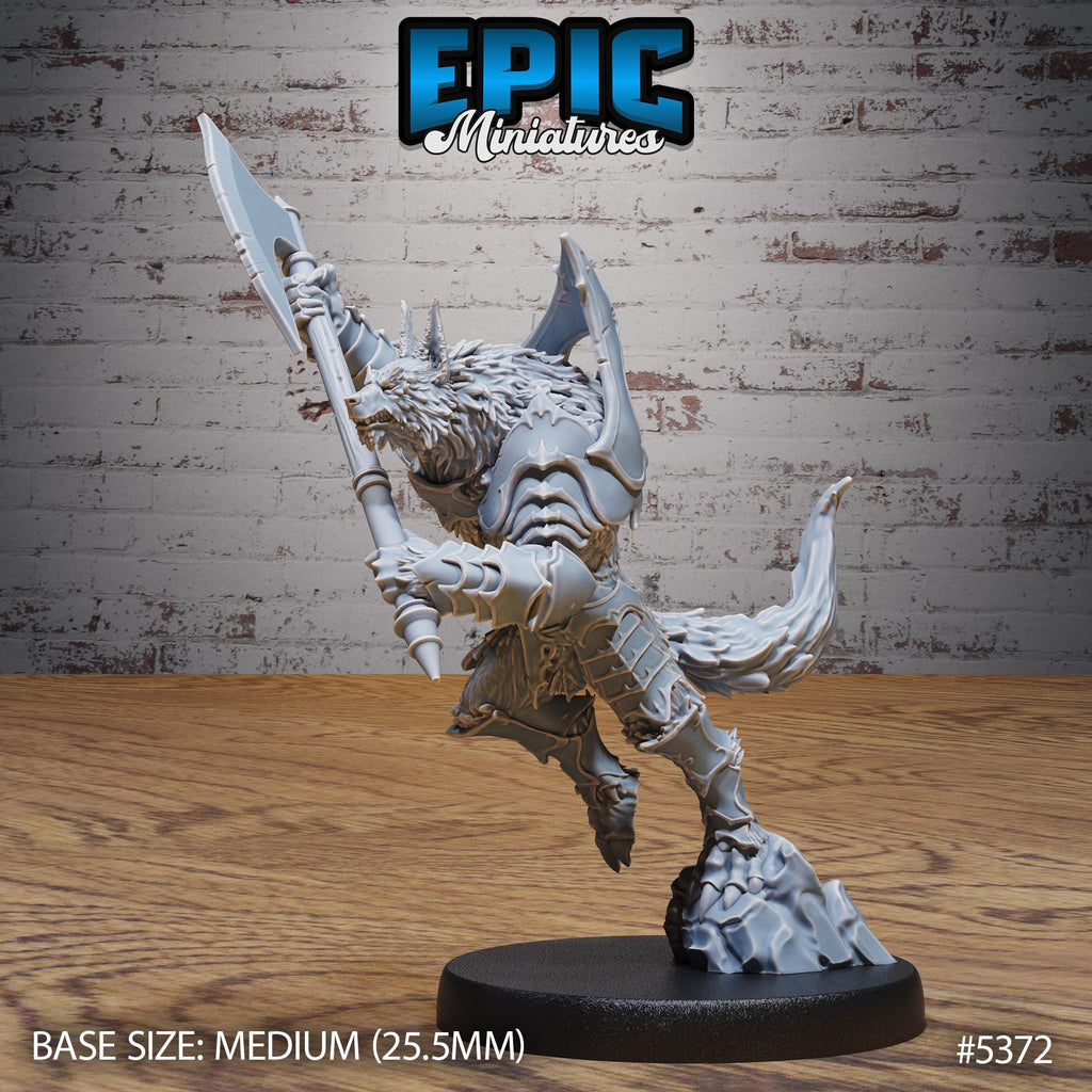 Werewolf Warrior Option #5372 front DND miniature Bloody Night 16k resin