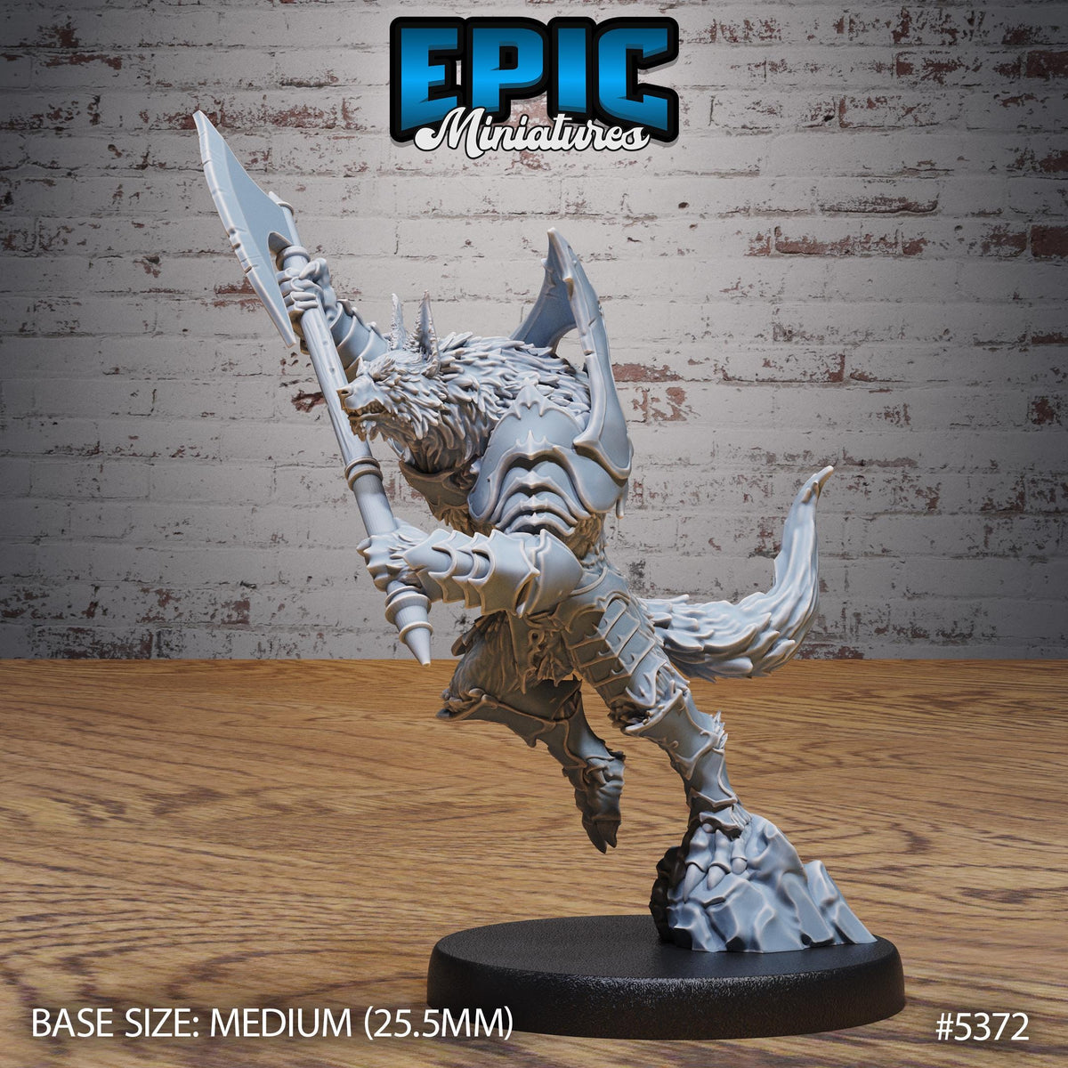 Werewolf Warrior Option #5372 front DND miniature Bloody Night 16k resin