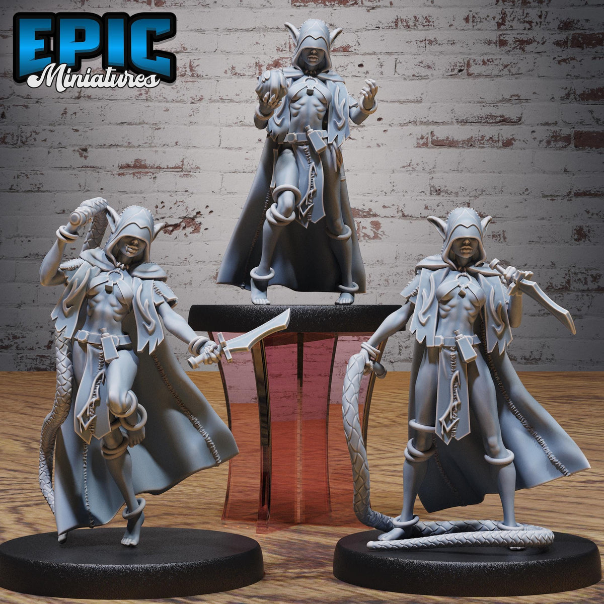Elf Vampire Lady Set of 3 DND miniatures group photo Bloody Night