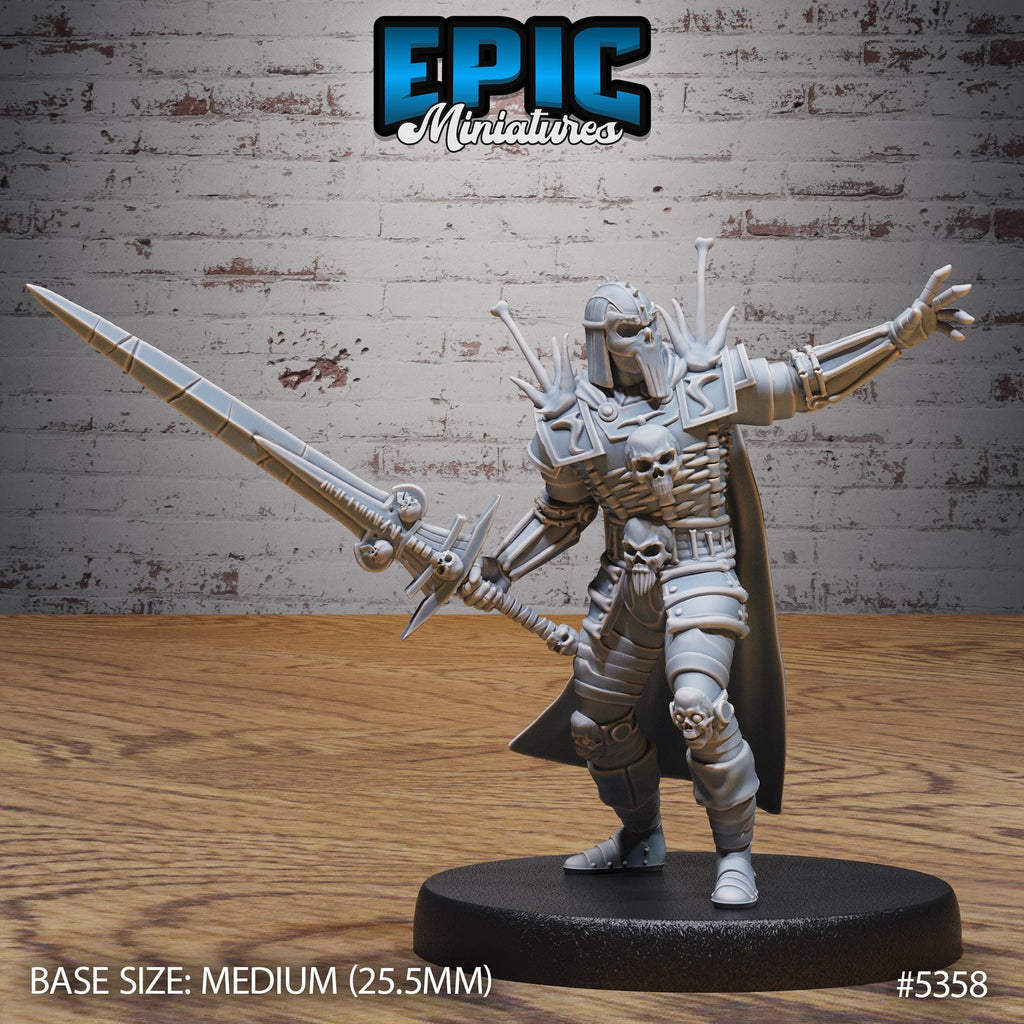 Necro Knight Option #5358 front DND miniature Bloody Night 16k resin