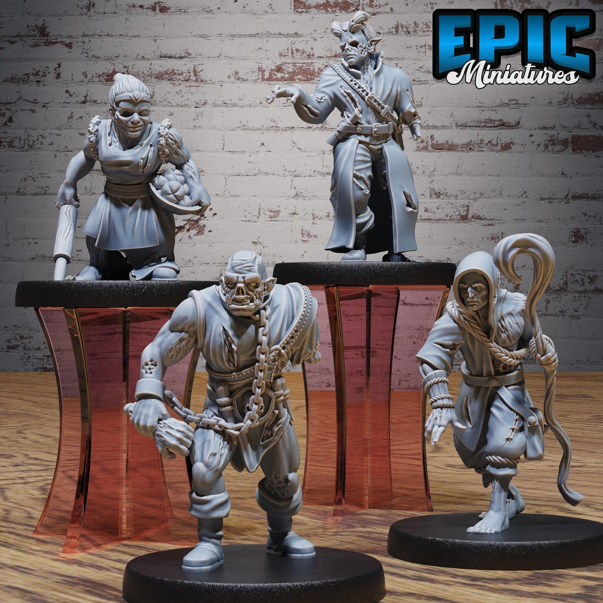 Zombie Villager Set of 8 DND miniatures group photo Bloody Night