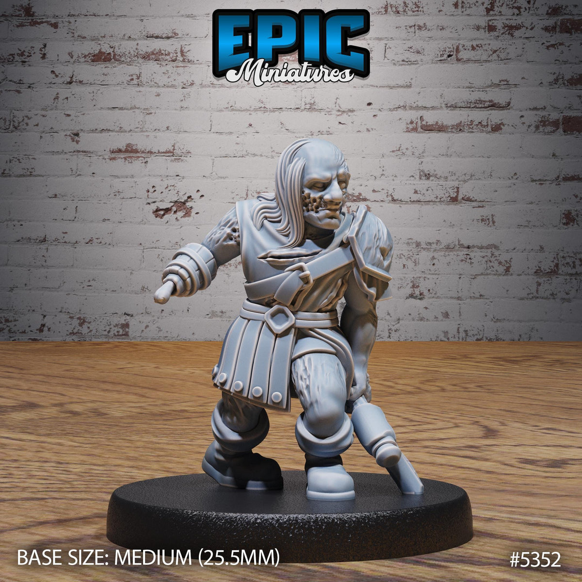 Zombie Villager Option #5353 front DND miniature Bloody Night 16k resin