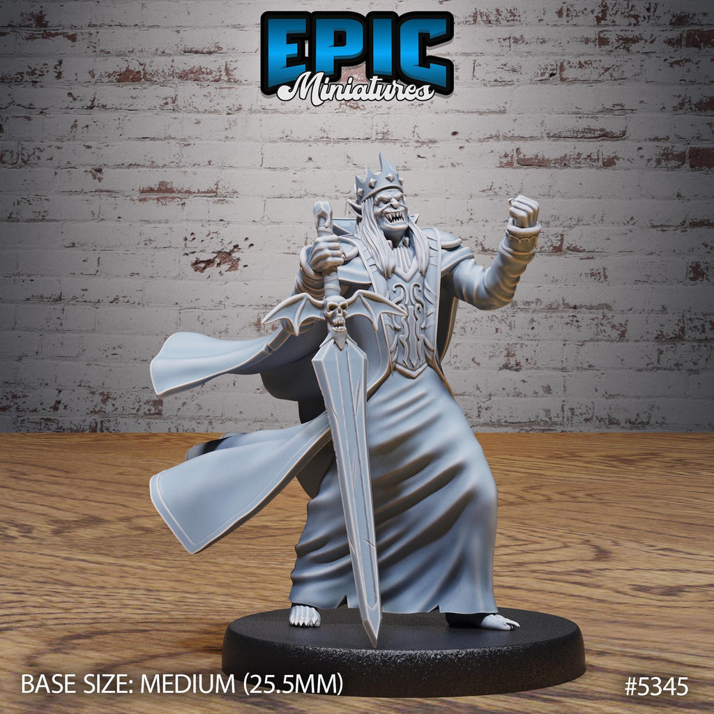 Vampire King 3 v2 front DND miniature Bloody Night 16k resin