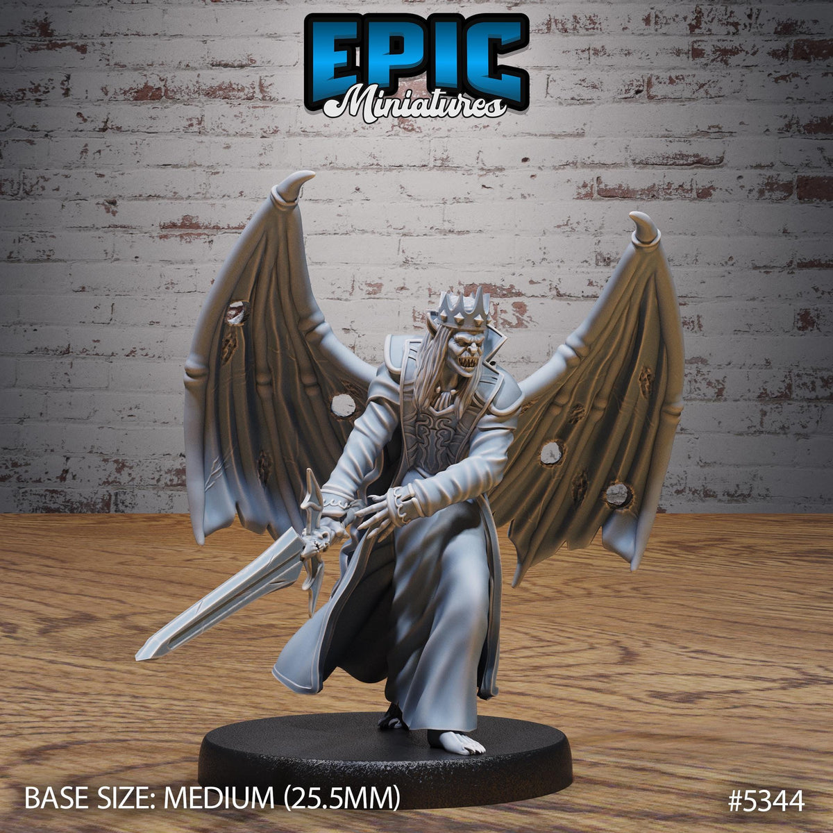 Vampire King 2 v2 front DND miniature Bloody Night 16k resin