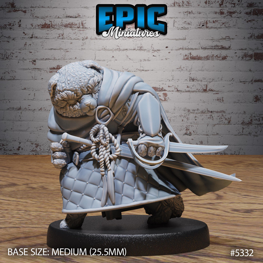 Legendary Teddy Knight Option #5332 front DND miniature Adventurers Guild 16k resin