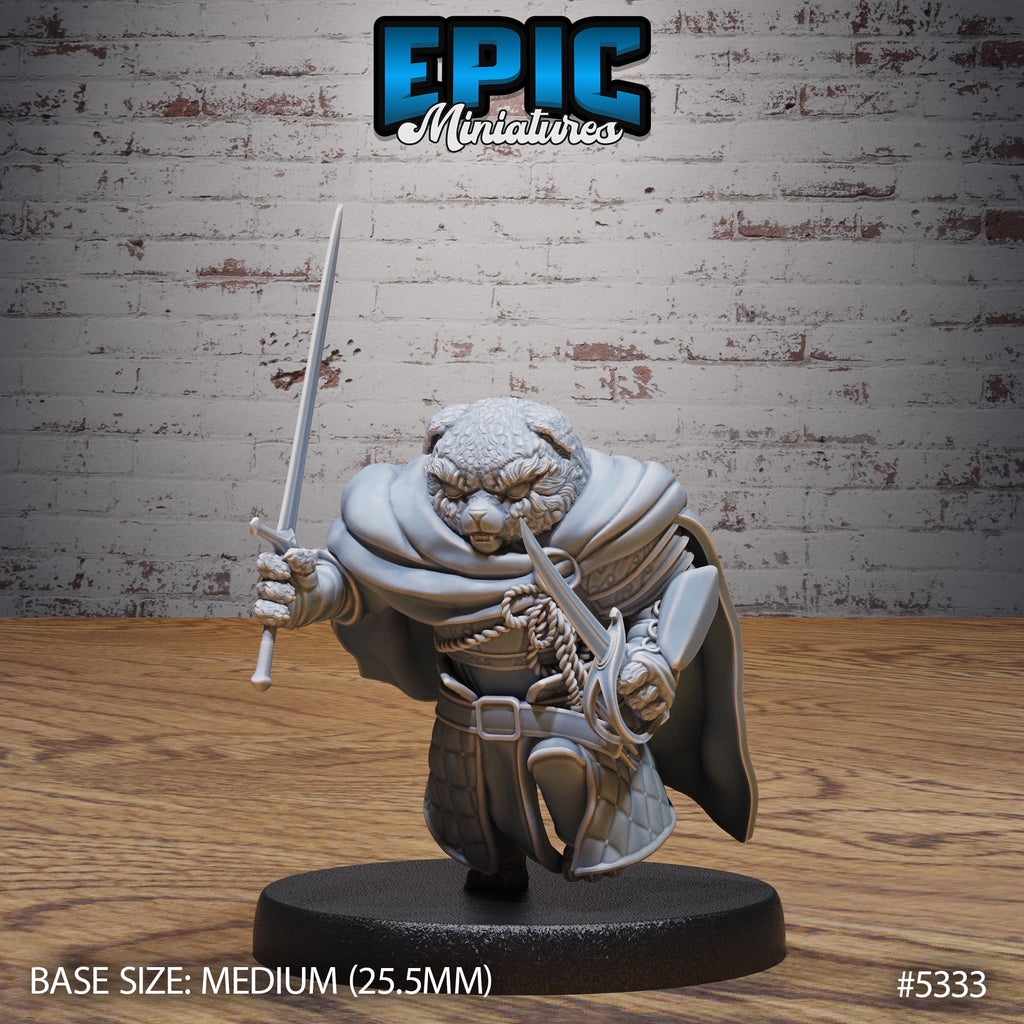 Legendary Teddy Knight Option #5333 front DND miniature Adventurers Guild 16k resin