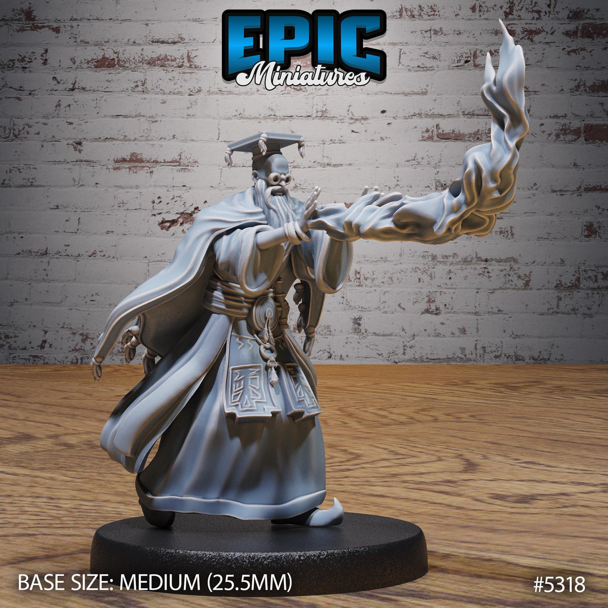 Scholar Wizard Option #5318 front DND miniature Adventurers Guild 16k resin