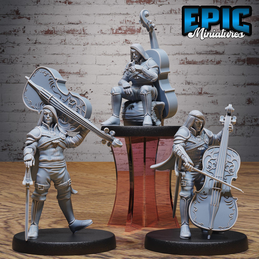 Vagabond Bard Set of 3 DND miniatures group photo Adventurers Guild