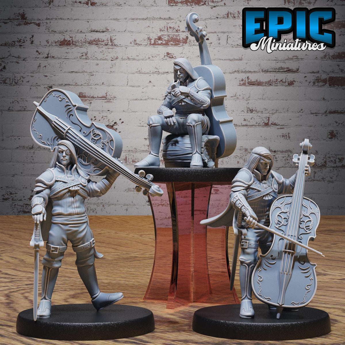 Vagabond Bard Set of 3 DND miniatures group photo Adventurers Guild