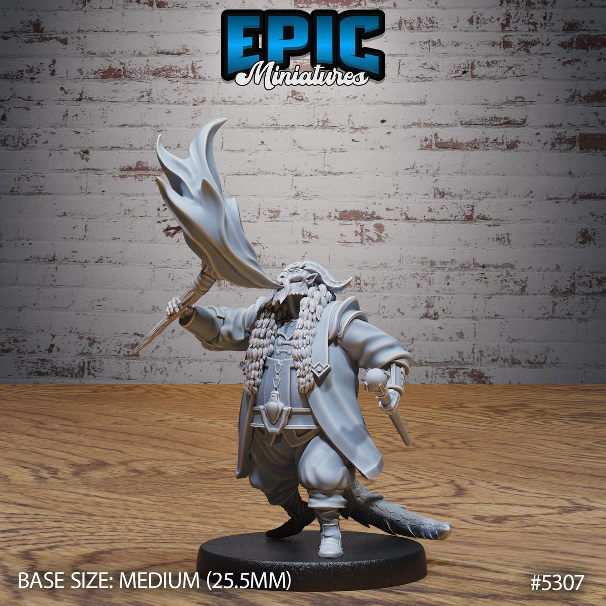 Dragonborn Noble Option #5307 front DND miniature Adventurers Guild 16k resin