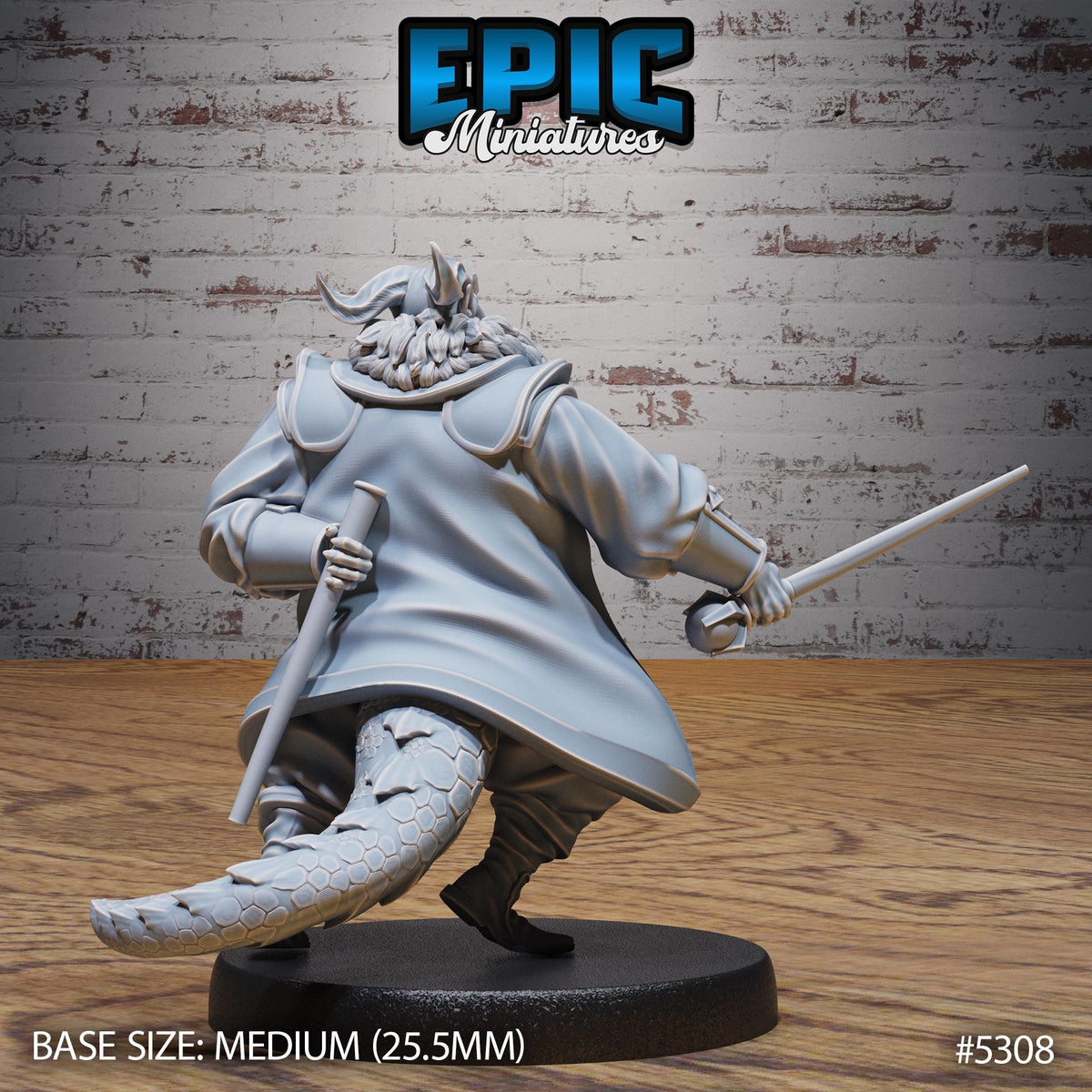 Dragonborn Noble Option #5308 back DND miniature Adventurers Guild 16k resin