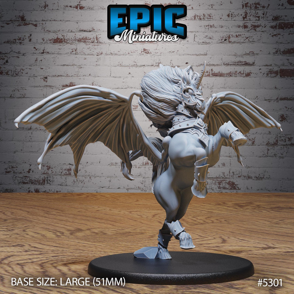 Dark Unicorn Option #5301 (2) front DND miniature Adventurers Guild 16k resin